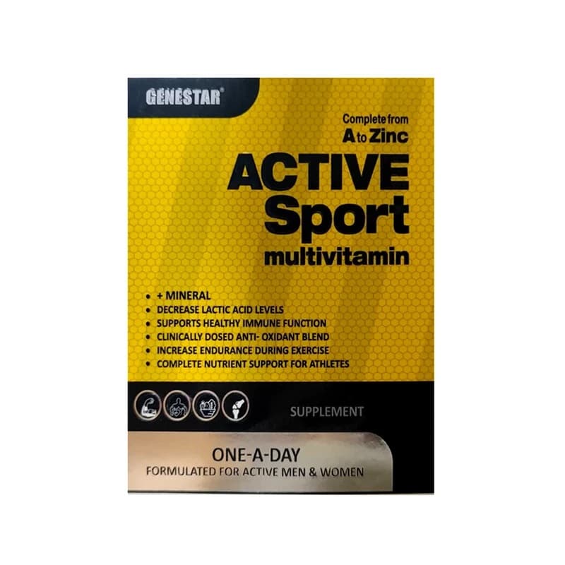 قرص مولتی ویتامین اکتیو اسپرت ژن استار 30 عددی Genestar Multi Vit & Minerals