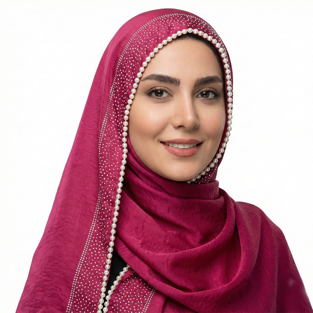 شال مرواریدی زنانه کد 9077 — تصویر ۵