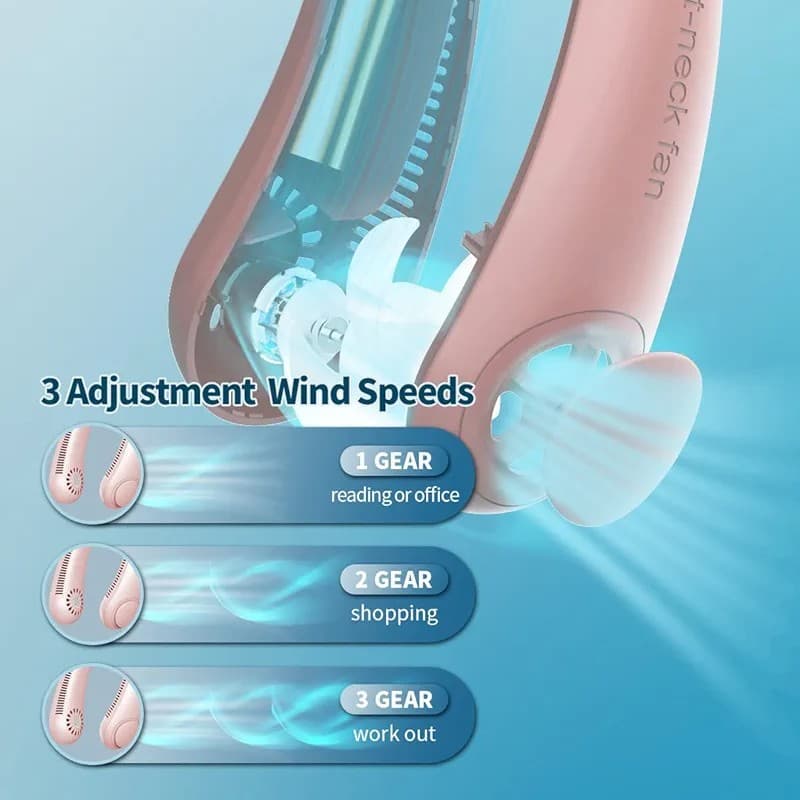 پنکه شارژی گردنی NECK FAN — تصویر ۵
