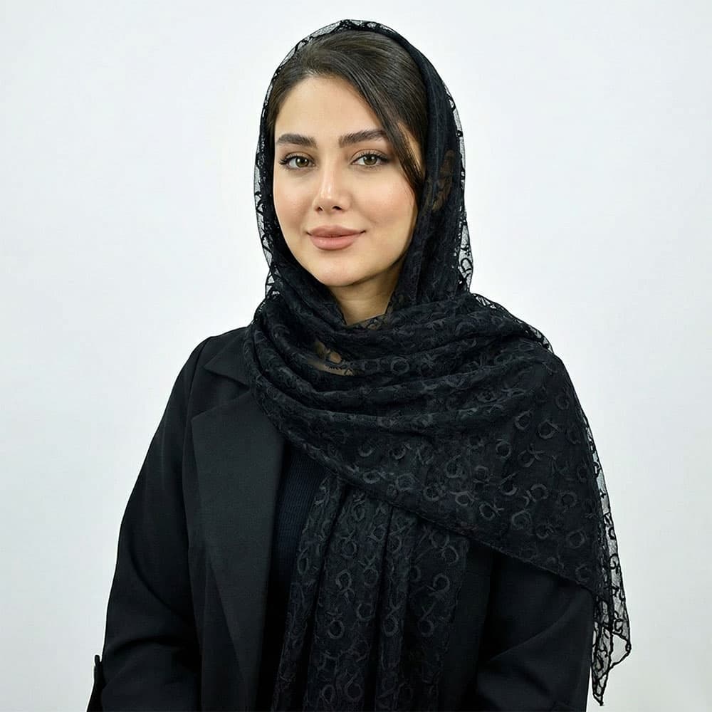 شال گیپور زنانه مشکی ck کد 10369