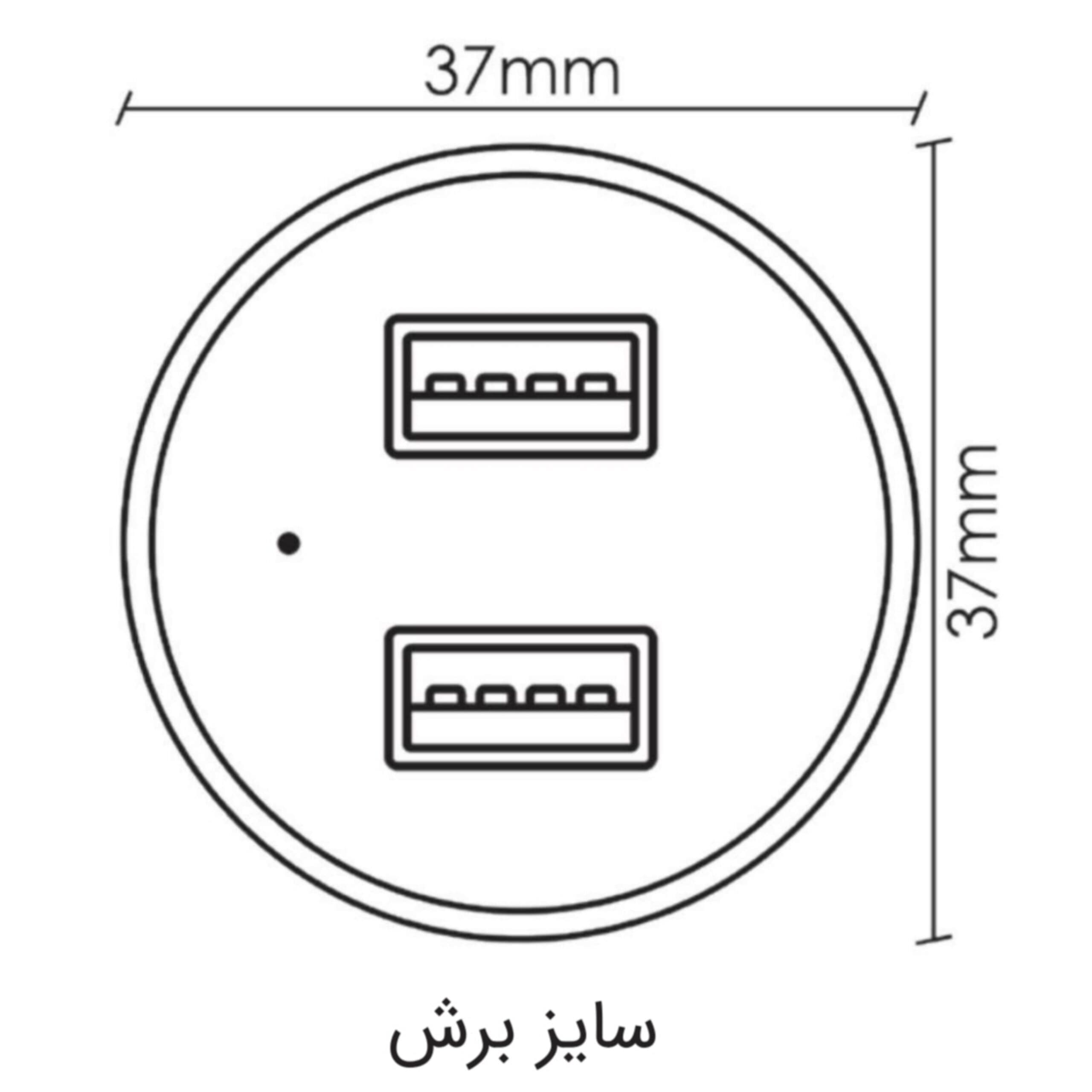 هاب شارژر رومیزی توکار فانتونی N386 مدل VoltBridge با دو پورت USB — تصویر ۳