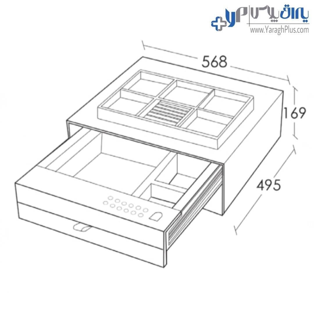گاوصندوق کشویی چرمی با اثر انگشت و رمز دیجیتال فانتونی j908 – j928 – j948 — تصویر ۲