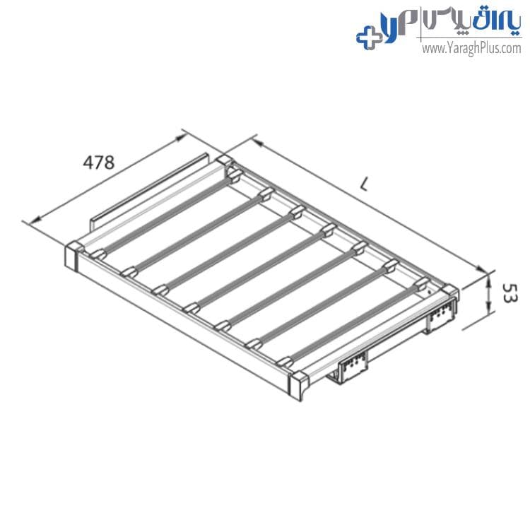 رک ریلی جای شلوار داخل کمد لباس رنگ مشکی طرح ایتالین فانتونی j533 – j534 — تصویر ۲