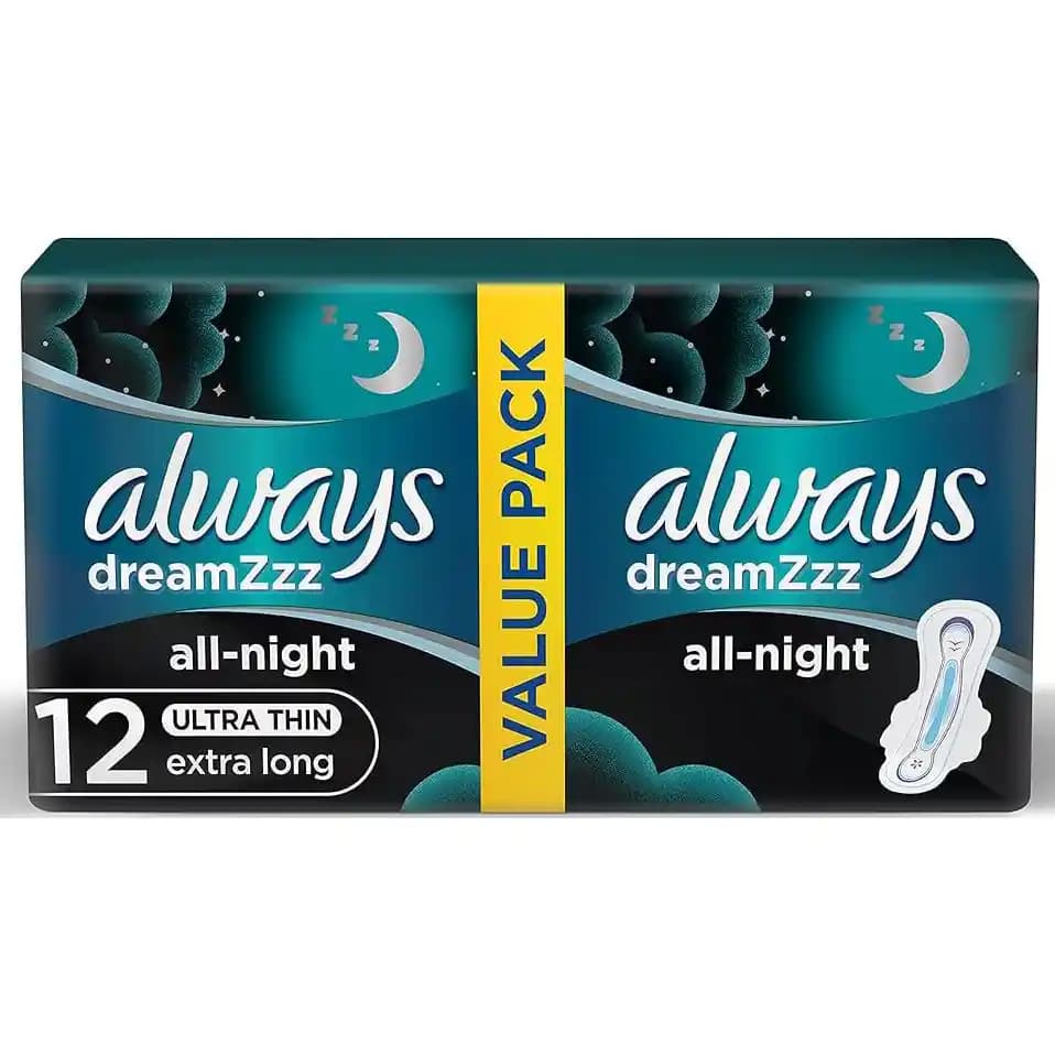 نوار بهداشتی آلویز Always Dreamzzz مناسب استفاده شبانه بسته 12 عددی — تصویر ۲
