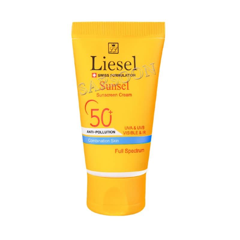 ضدآفتاب سانسل پوست مختلط لایسل 40 میلی لیتر Liesel Sunsel Combination Skin Sunscreen Cream SPF50+ 40 ml