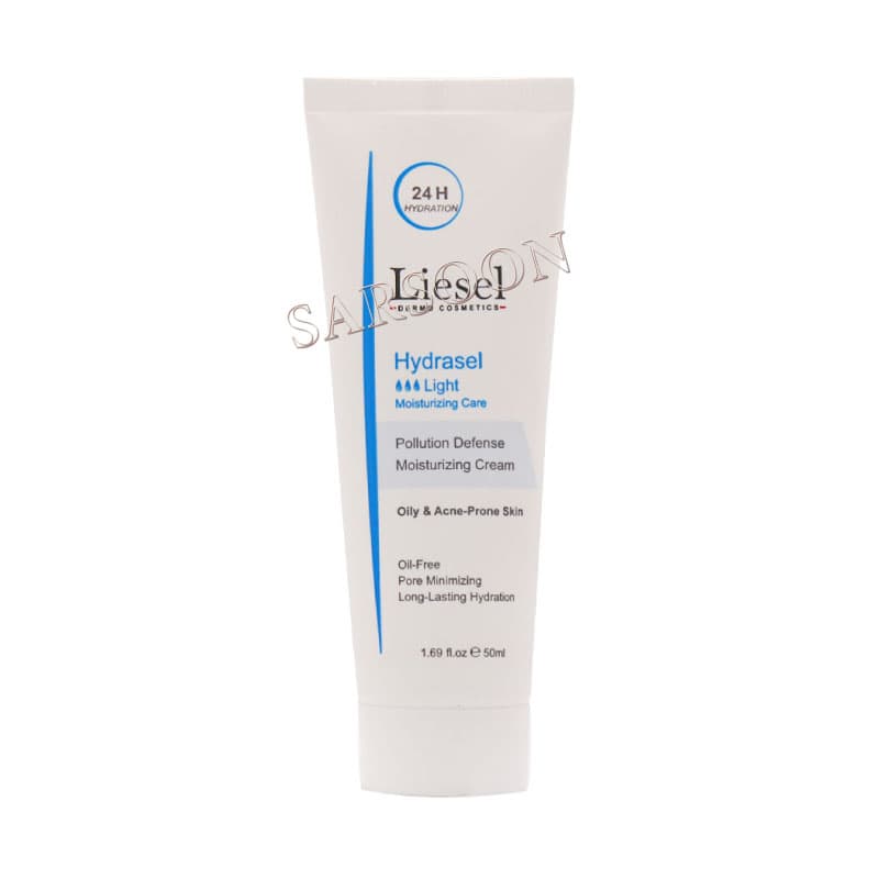 کرم آبرسان لایت هیدراسل لایسل مناسب پوست چرب و مختلط 50 میلی لیتر Liesel Moisturizing Cream Model Hydrasel Light For Oily Skin 50 Ml — تصویر ۲