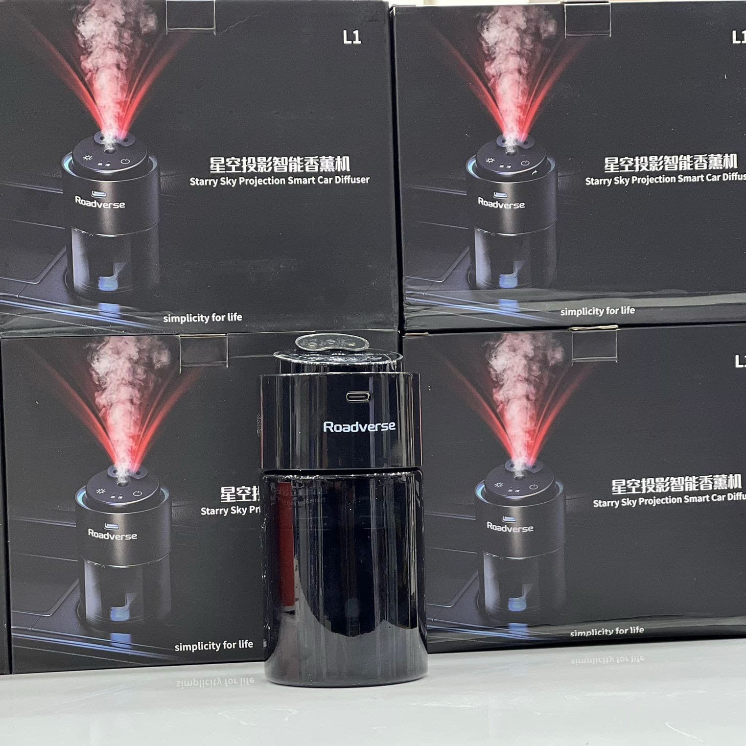 جدیدترین مدل خوشبو کننده چندکاره خودرو مدل Roadverse Starry Sky Projection Smart Car Diffuser — تصویر ۲