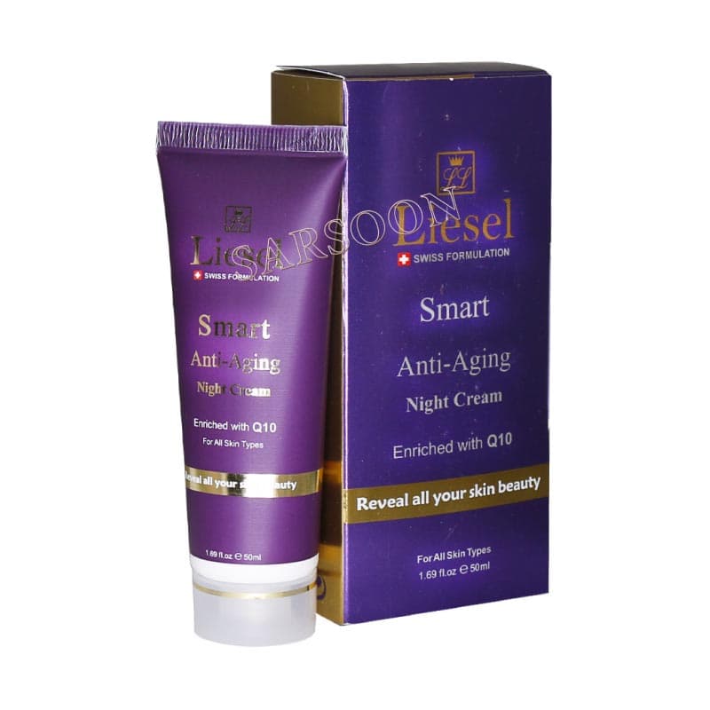 کرم بازسازی کننده و ضدچروک شب لایسل 50 میلی لیتر Liesel Smart Anti Aging Day Cream For Night 50 ml