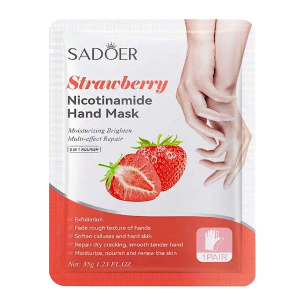 ماسک پوشیدنی دست سادور جوانسازی پوست Sadoer Strawberry وزن 35 گرم