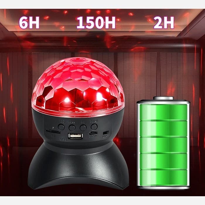 رقص نور رومیزی و اسپیکر بلوتوثی مدل XY-890 نورپردازی 360 درجه — تصویر ۲
