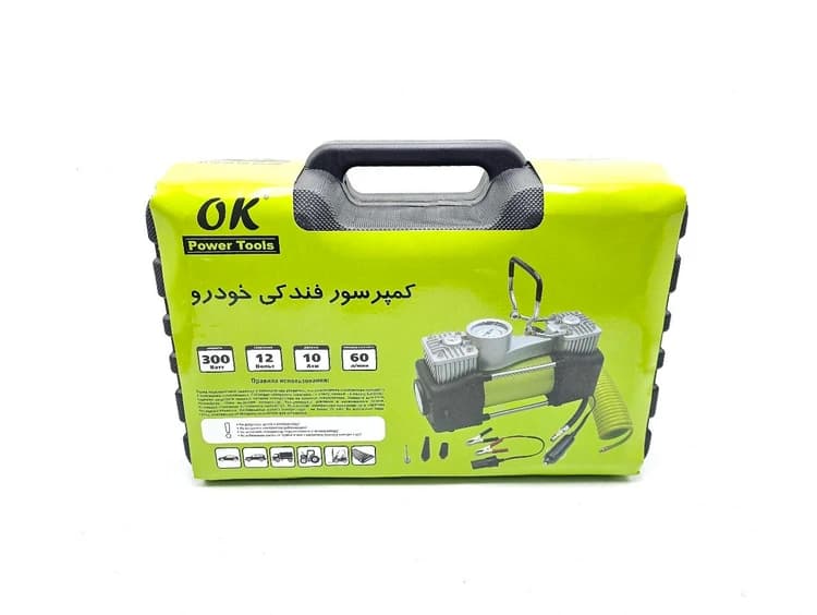 کمپرسور فندکی دو سیلندر با لوازم اوکی OK — تصویر ۴