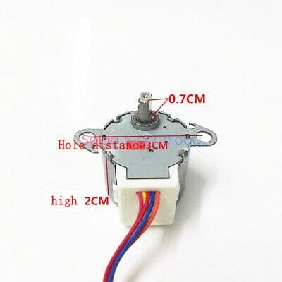 موتور بادگردان کولر اسپلیت MP24GA5 12VDC – 24BYJ48 پایه قلابی سیم کوتاه — تصویر ۳