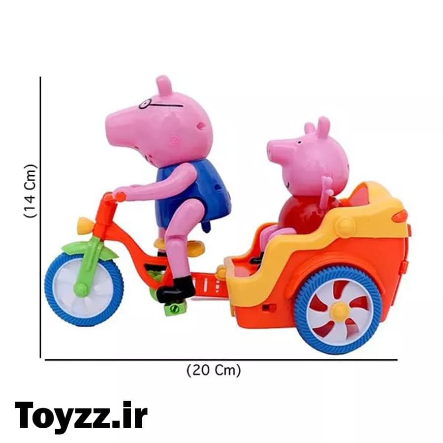 اسباب بازی موزیکال و چراغدار طرح سه چرخه پپا خوکه مدل Daddy Pigs Tricycle — تصویر ۳