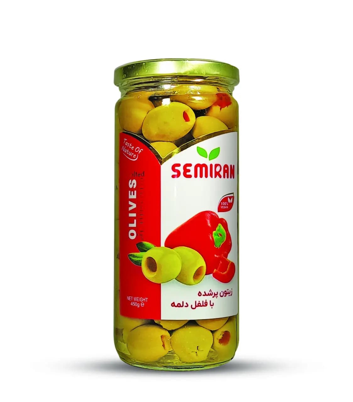زیتون شور خوراکی با مغز فلفل سمیران