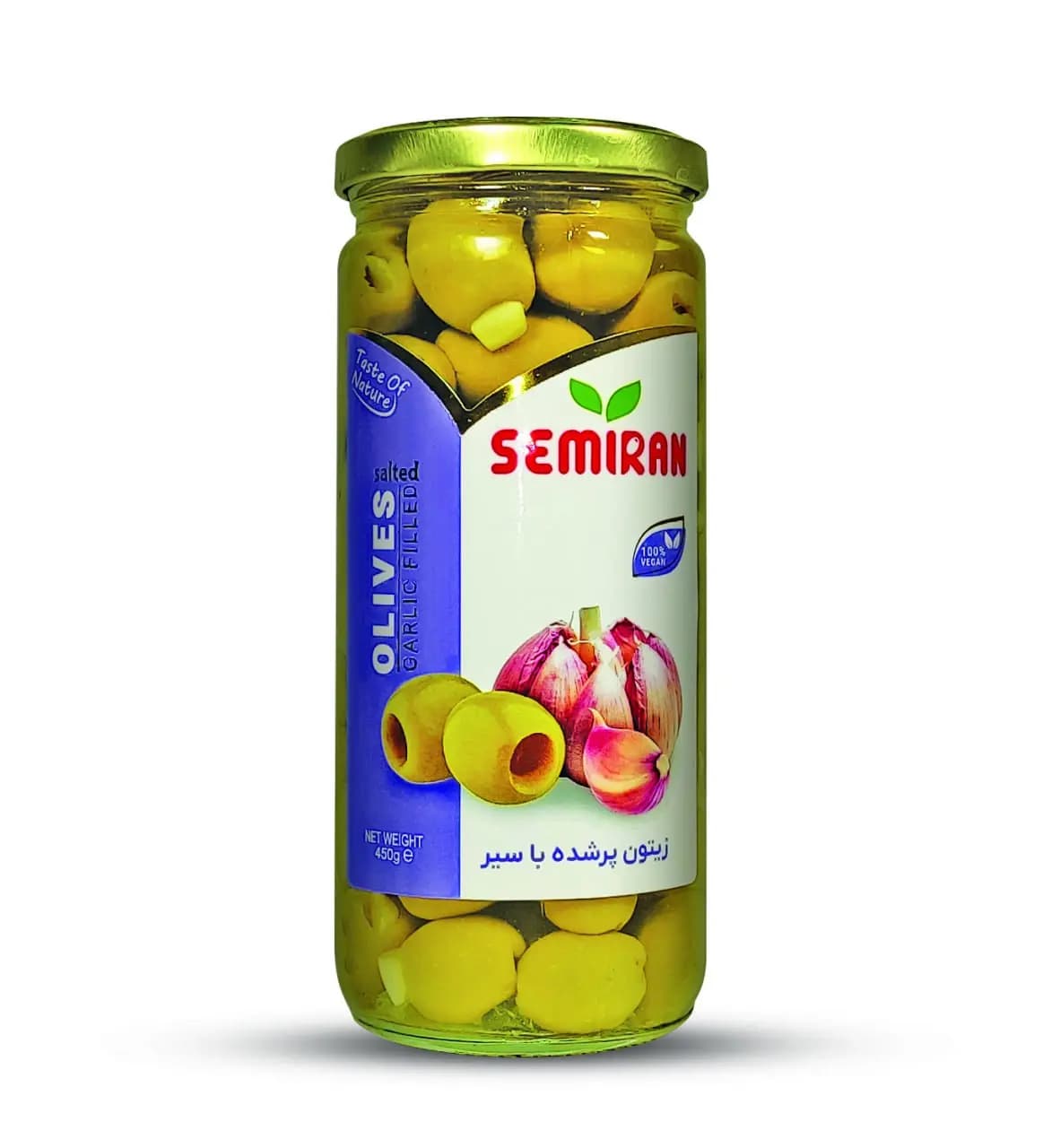 زیتون شور خوراکی با مغز سیر سمیران
