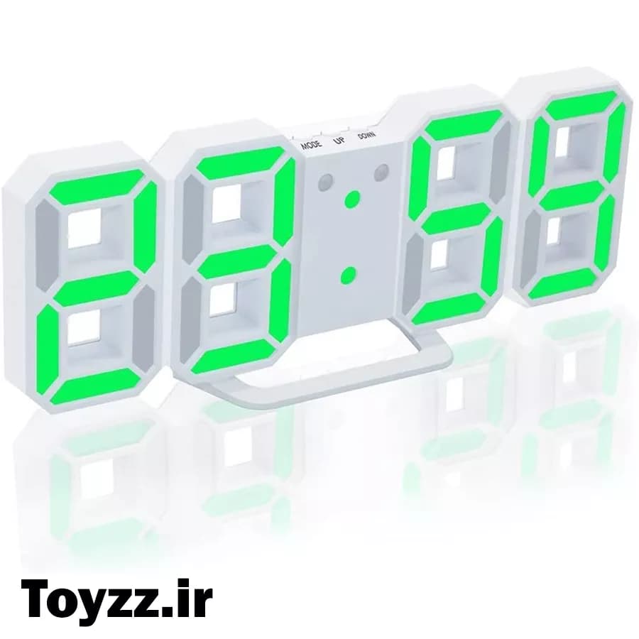 ساعت دیواری و رومیزی سه بعدی 3D LED Clock دارای زنگ بیداری تاریخ و دمای محیط — تصویر ۲