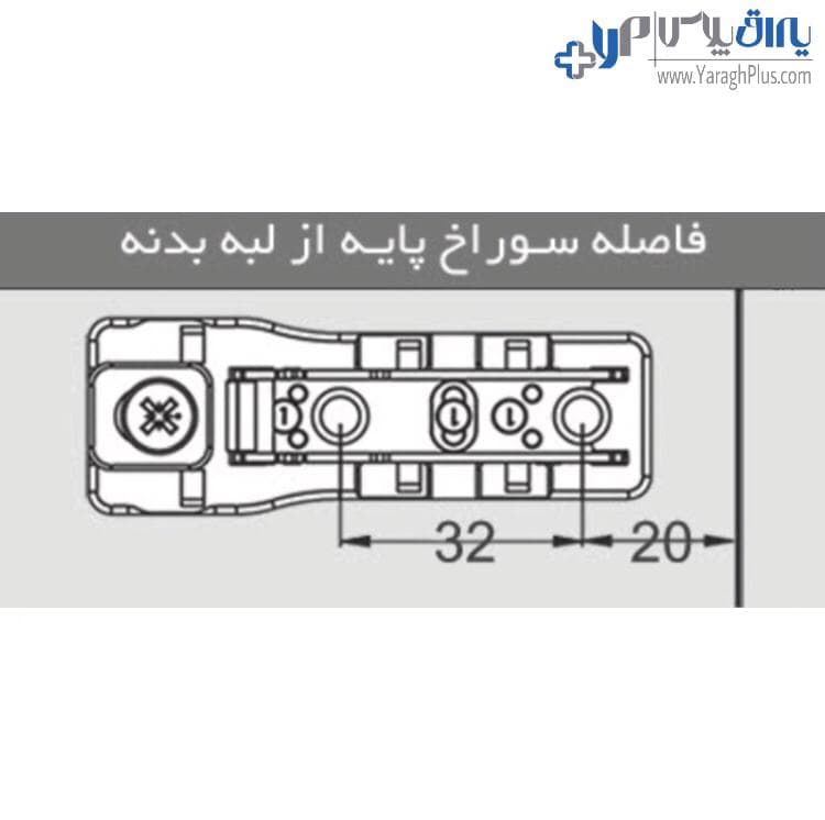 لولا آرام بند کابینت روکار کلیپسی رنگ مشکی تیتانیوم با پایه خطی 3D فانتونی A104 — تصویر ۴
