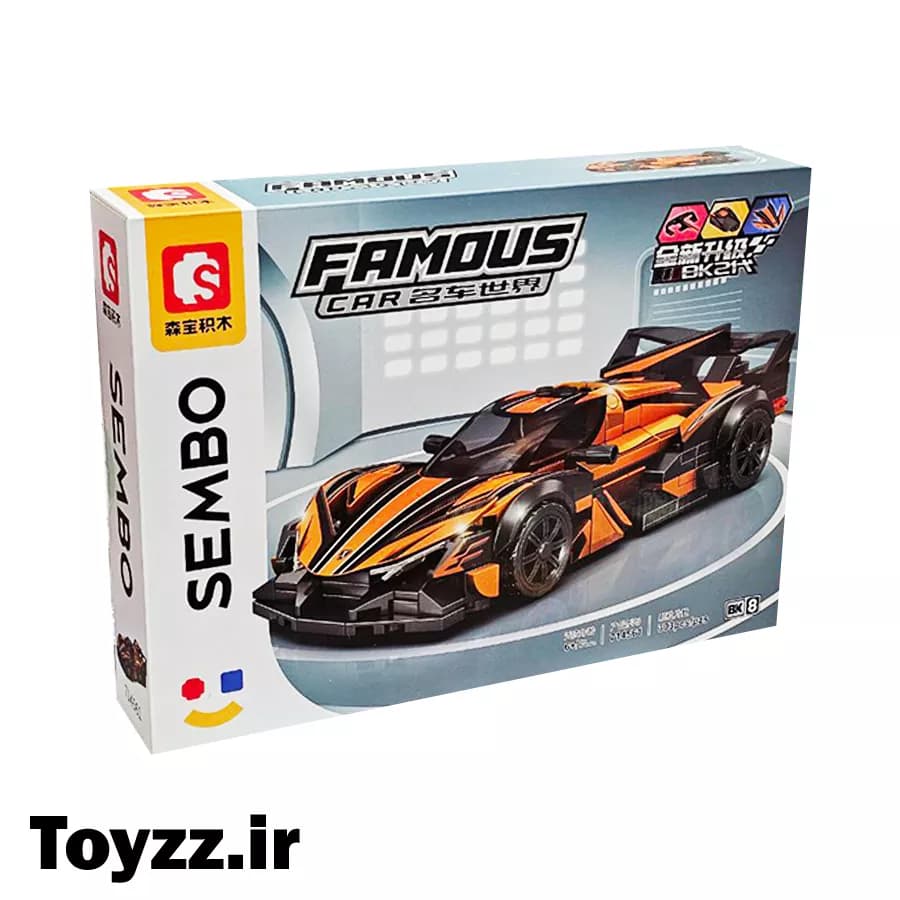 ساختنی لگو ماشین برند سمبو بلاک مدل SEMBO BLOCK FAMOUS CAR 714561 — تصویر ۲