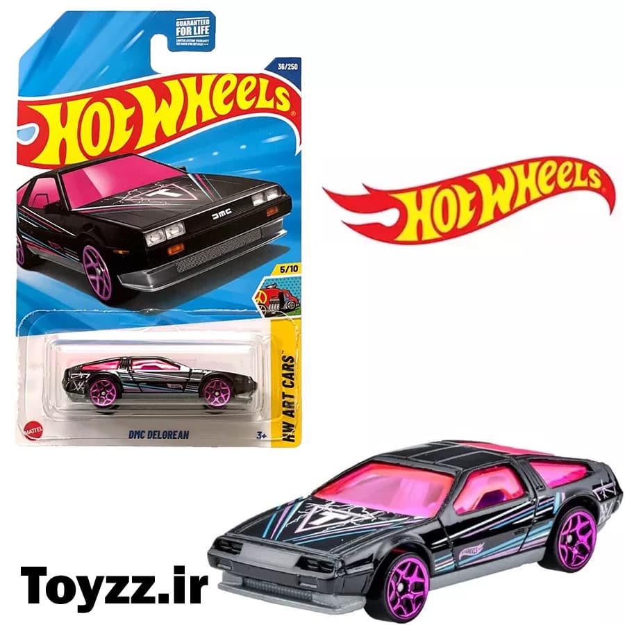 ماکت ماشین هات ویلز مدل DMC DELOREAN سری HW ART CARS — تصویر ۲