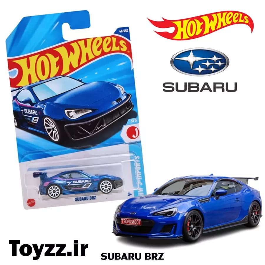 ماکت هات ویلز Subaru BRZ آبی متالیک سری HW J-Imports نسخه کمیاب — تصویر ۲