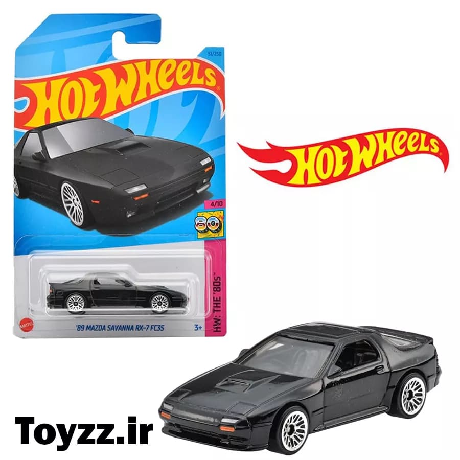 ماکت ماشین هات ویلز مدل مزدا 89 MAZDA SAVANNA RX-7 FC35 سری THE 80S — تصویر ۲