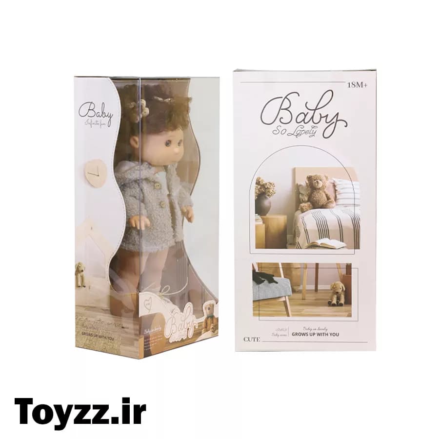 عروسک دست ساز دختر مدل CUTE BABY SO LOVELY کد 8811-8 ارتفاع 40 سانتی متر — تصویر ۵
