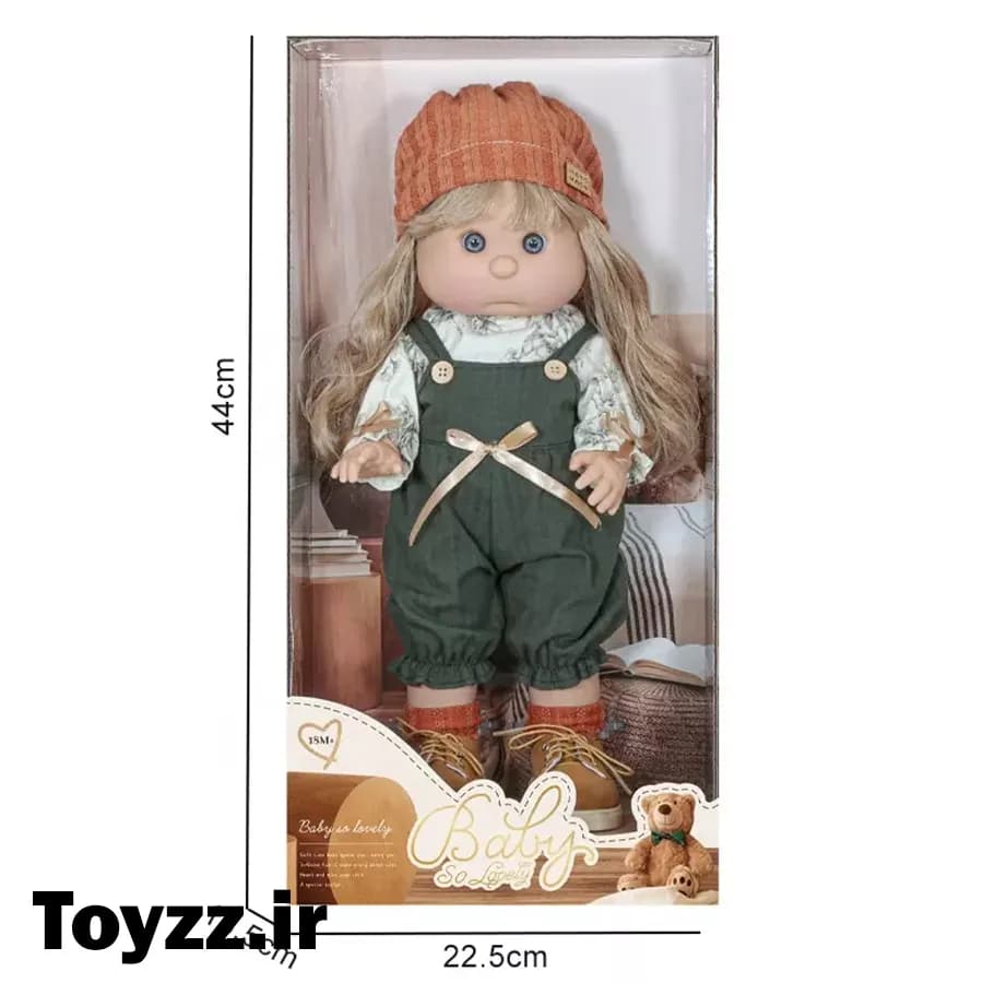 عروسک دست ساز دختر مدل CUTE BABY SO LOVELY کد 8811-7 ارتفاع 40 سانتی متر — تصویر ۴