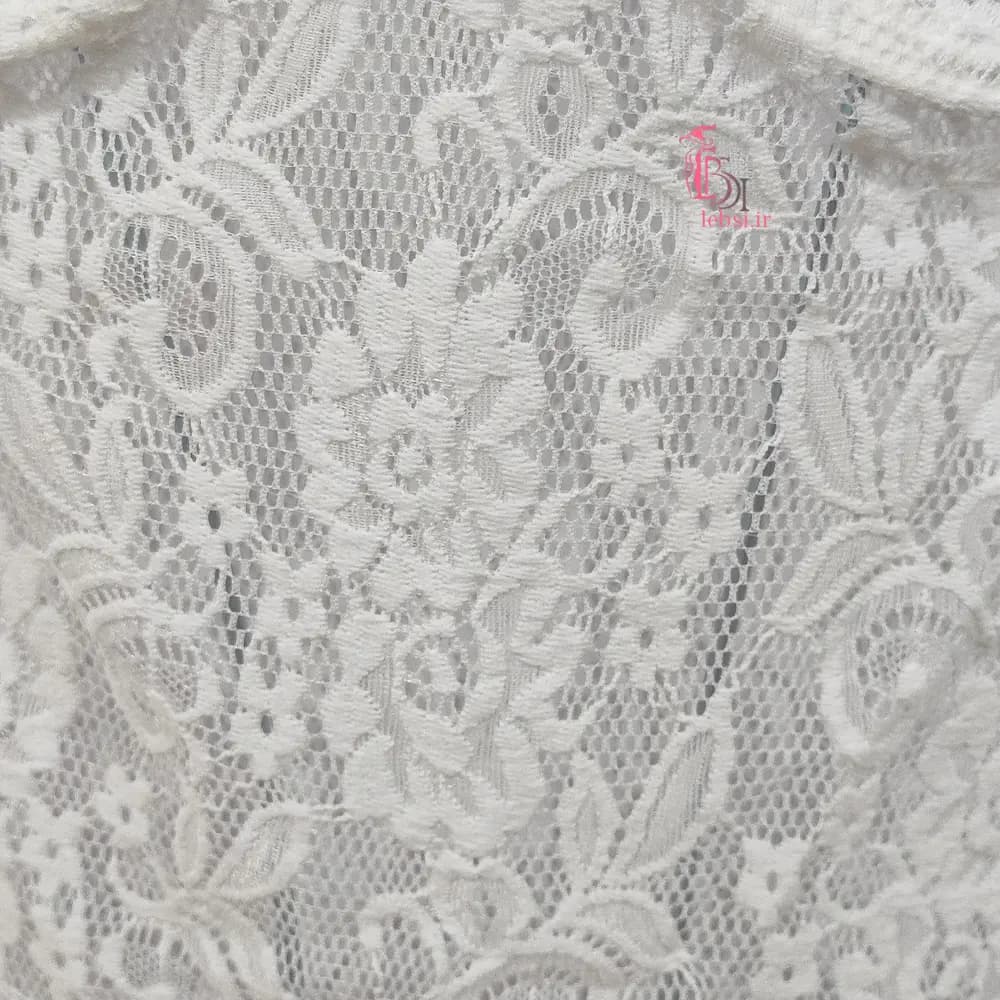 کاستوم عروس گیپور گل رز K552 — تصویر ۳
