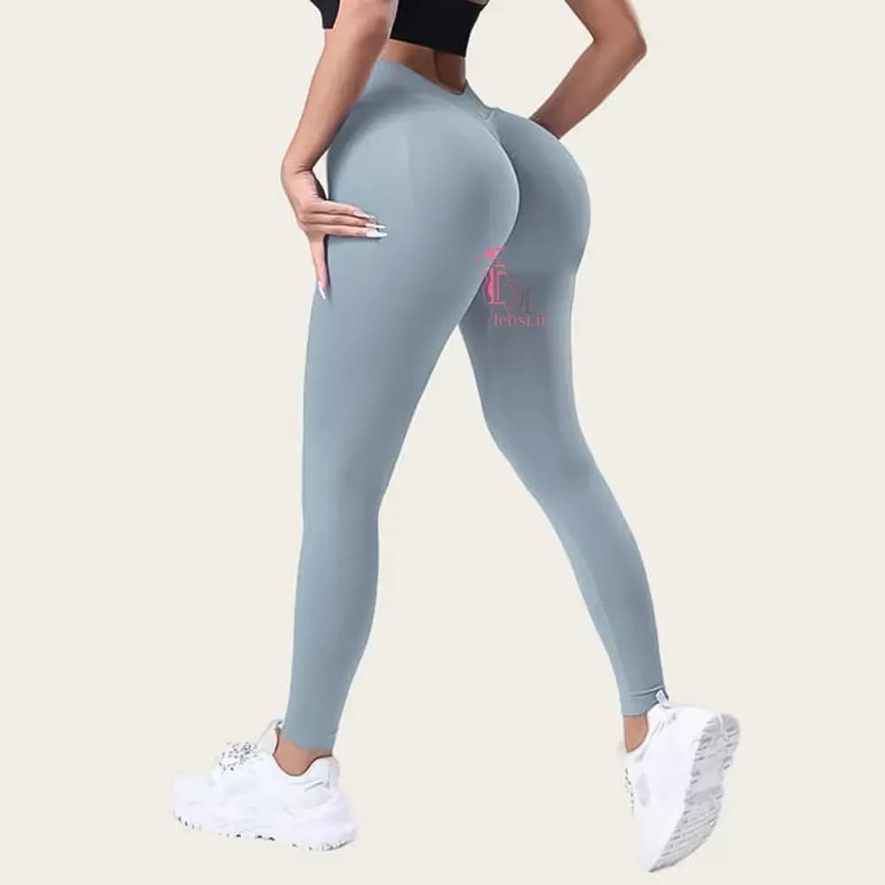 شلوار لگ کبریتی سیملس پشت چین دار L196