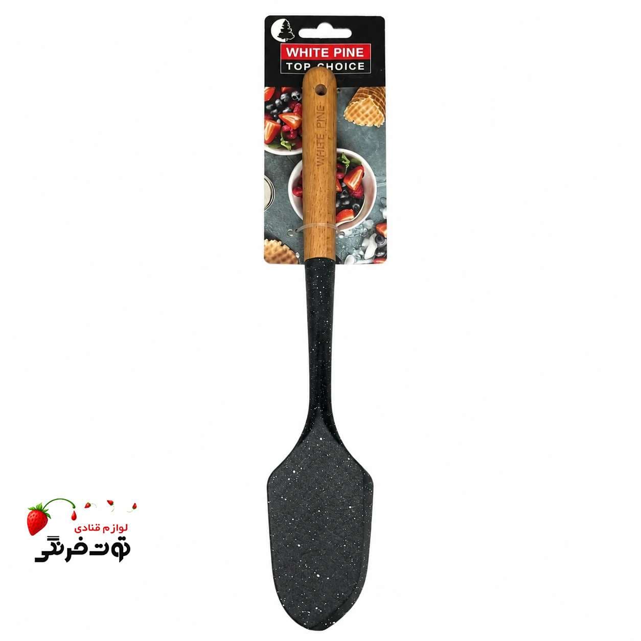 لیسک دسته چوبی طرحدار - لوازم قنادی توت فرنگی