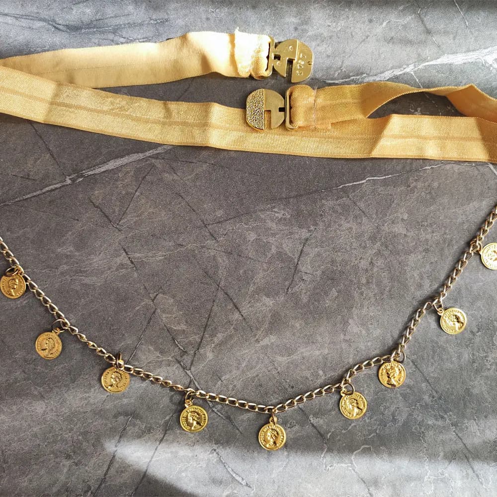 لباس رقص عربی 5 تیکه سکه دار k337 — تصویر ۵