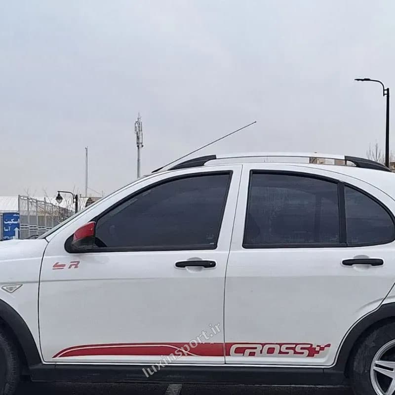 برچسب بدنه کوییک آر (R) مدل قدیم نوشته کراس قرمز – بسته 2 عددی (شش تیکه) — تصویر ۶