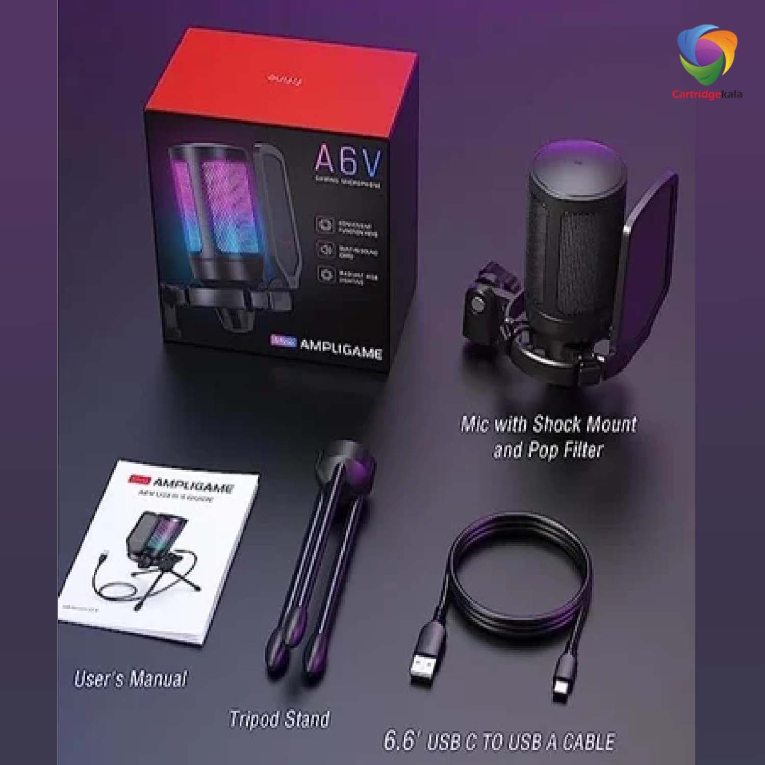 میکروفن کندانسر گیمینگ فای فاین مدل A6V — تصویر ۷