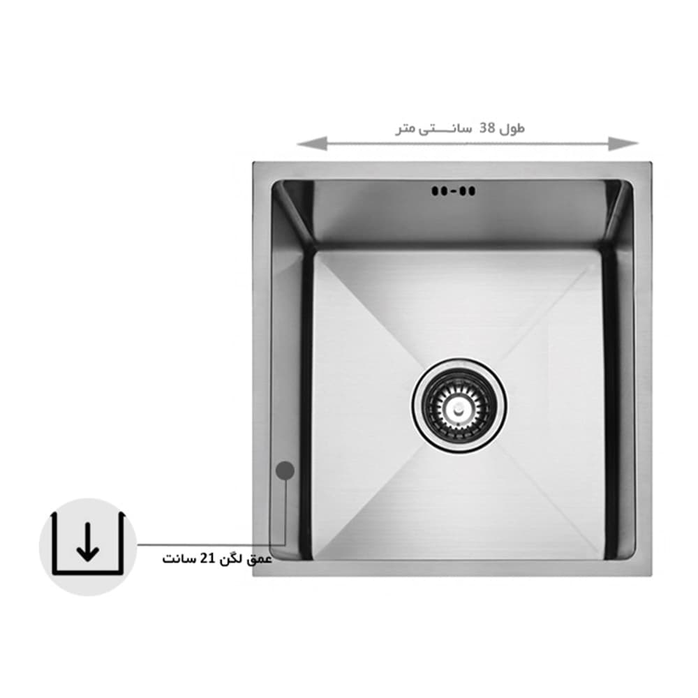 سینک بیمکث مدل 726BS کورین — تصویر ۲