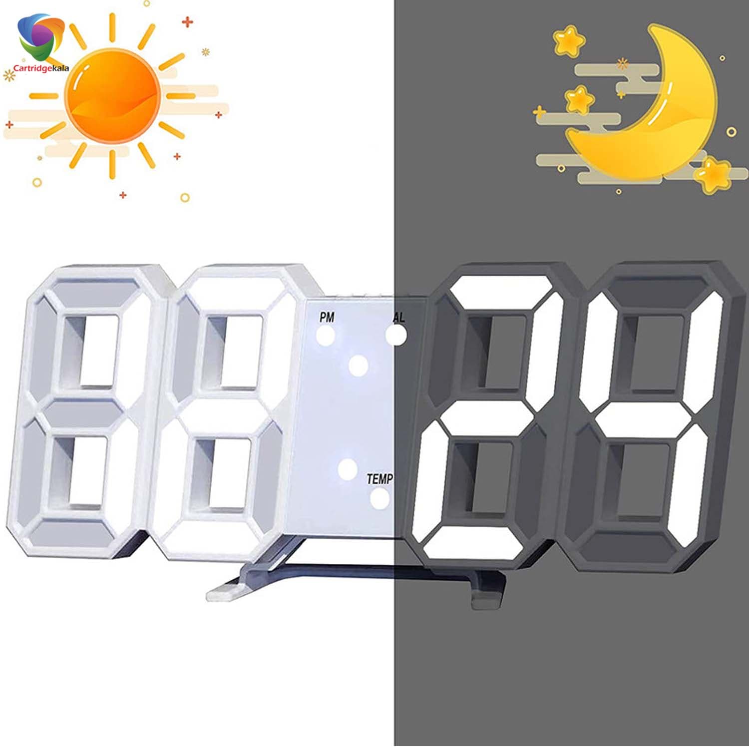 ساعت رومیزی دیجیتال سه کاره مدل هوشمند عددی — تصویر ۶