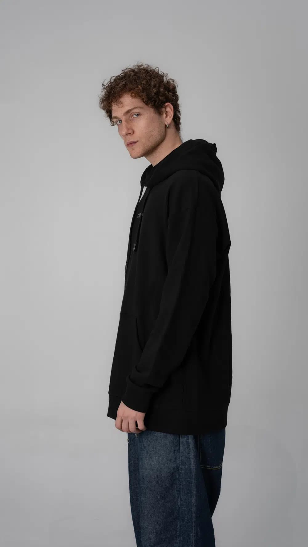 هودی مشکی مردانه طرح اسکلت Anger Hoodie سایز M — تصویر ۲
