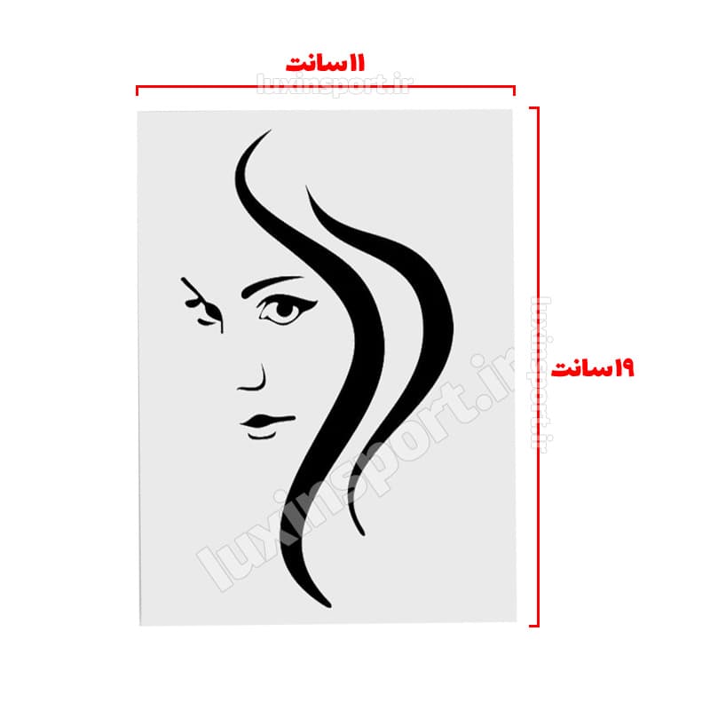 استیکر شیشه خودرو طرح دختر گیسو بلند — تصویر ۲