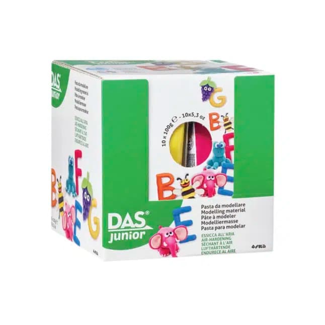 خمیر هوا خشک DAS Juniorدر10رنگ (هررنگ100 گرم)