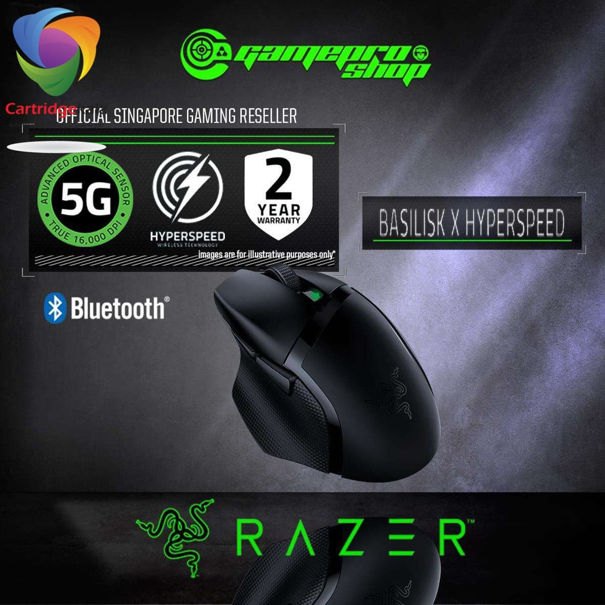 ماوس بی سیم مخصوص بازی ریزر مدل BASILISK X HYPERSPEED — تصویر ۴