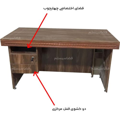 میز نیمه وکیوم کارمندی لوزی کد 228 — تصویر ۳