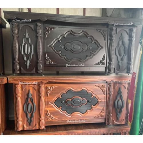 میز نیمه وکیوم مدیریتی منبت دار کد 221 — تصویر ۳