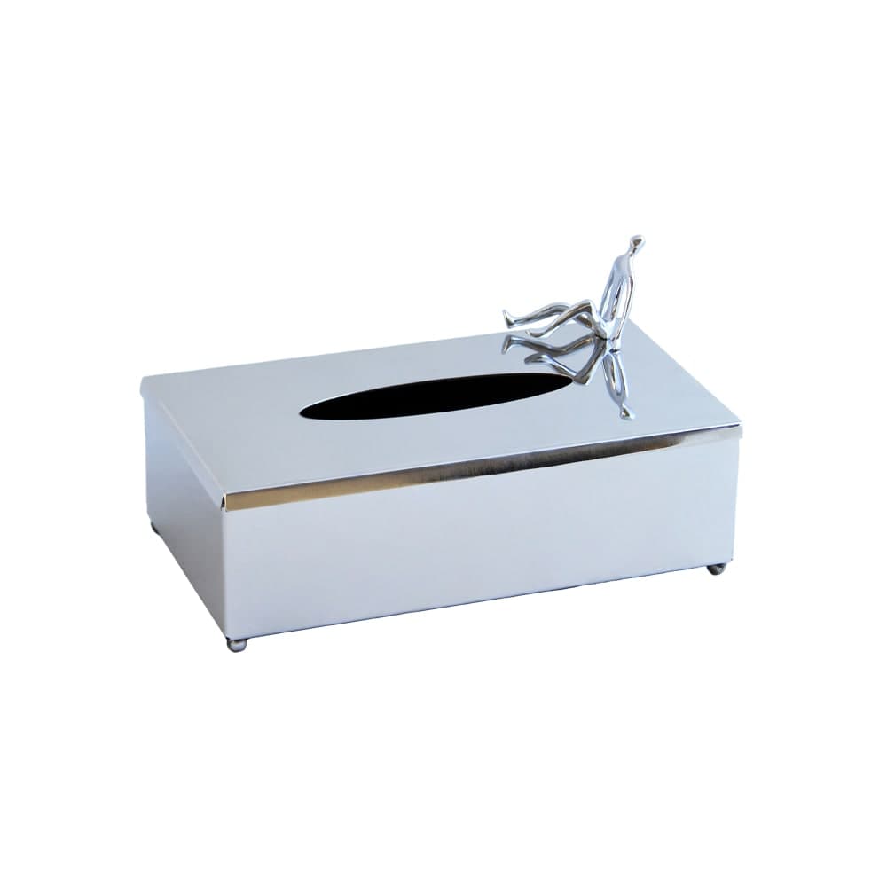 ست سطل و جا دستمال استیل مدل ادمک کد SS-8004380045 — تصویر ۴