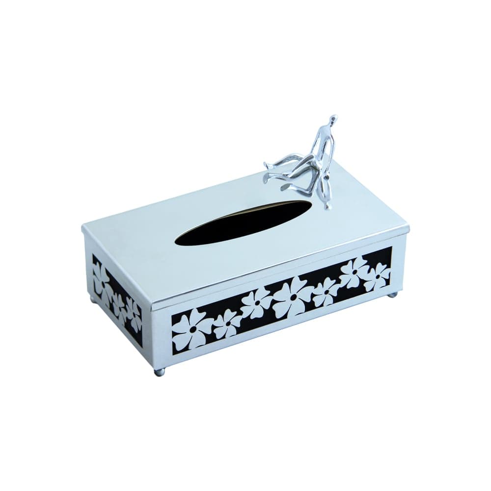 ست سطل و جا دستمال استیل مدل بهار ادمک کد S-8002380025 — تصویر ۳