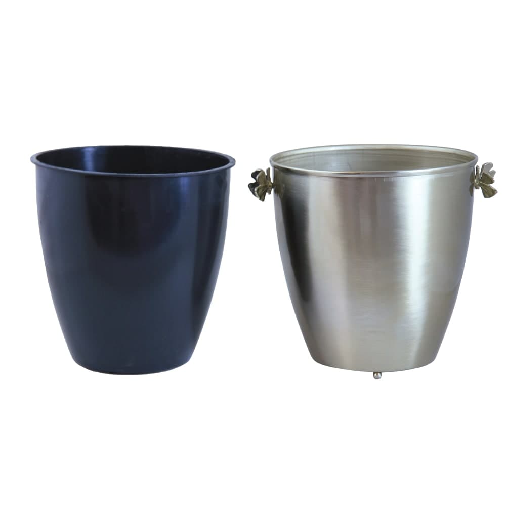 سطل خمره ای مدل پروانه نقره‌ای کد N-413 — تصویر ۳