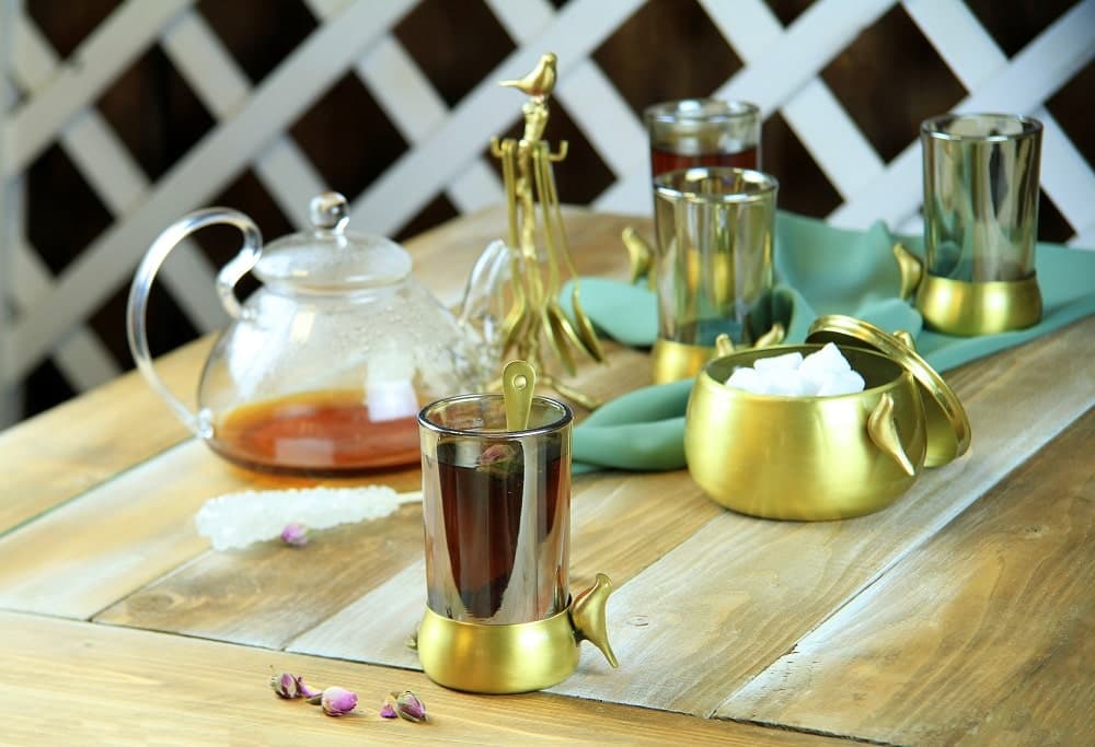 استکان مدل کپ برنجی گنجشک کد BG-5081 — تصویر ۴
