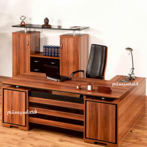 میز مدیریتی طرح چوب کد 143 برند فضاسیستم