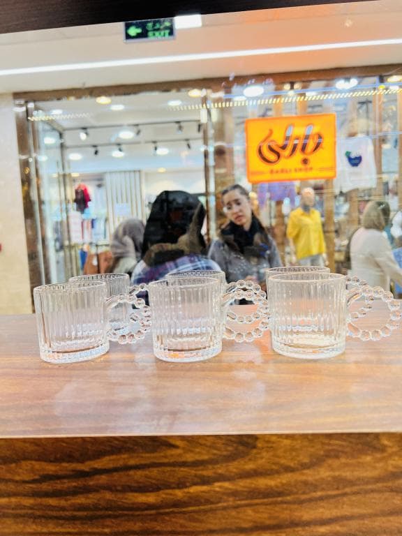 فنجان شیار دار دسته مرواریدی Q6638-6 — تصویر ۴
