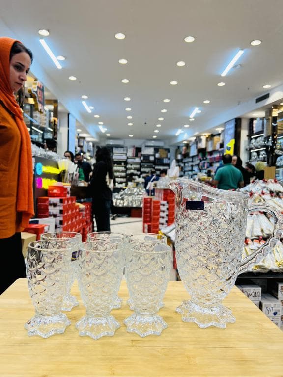پارچ و لیوان 6 عددی کریستال برند دلی DSZB023/L7 — تصویر ۲