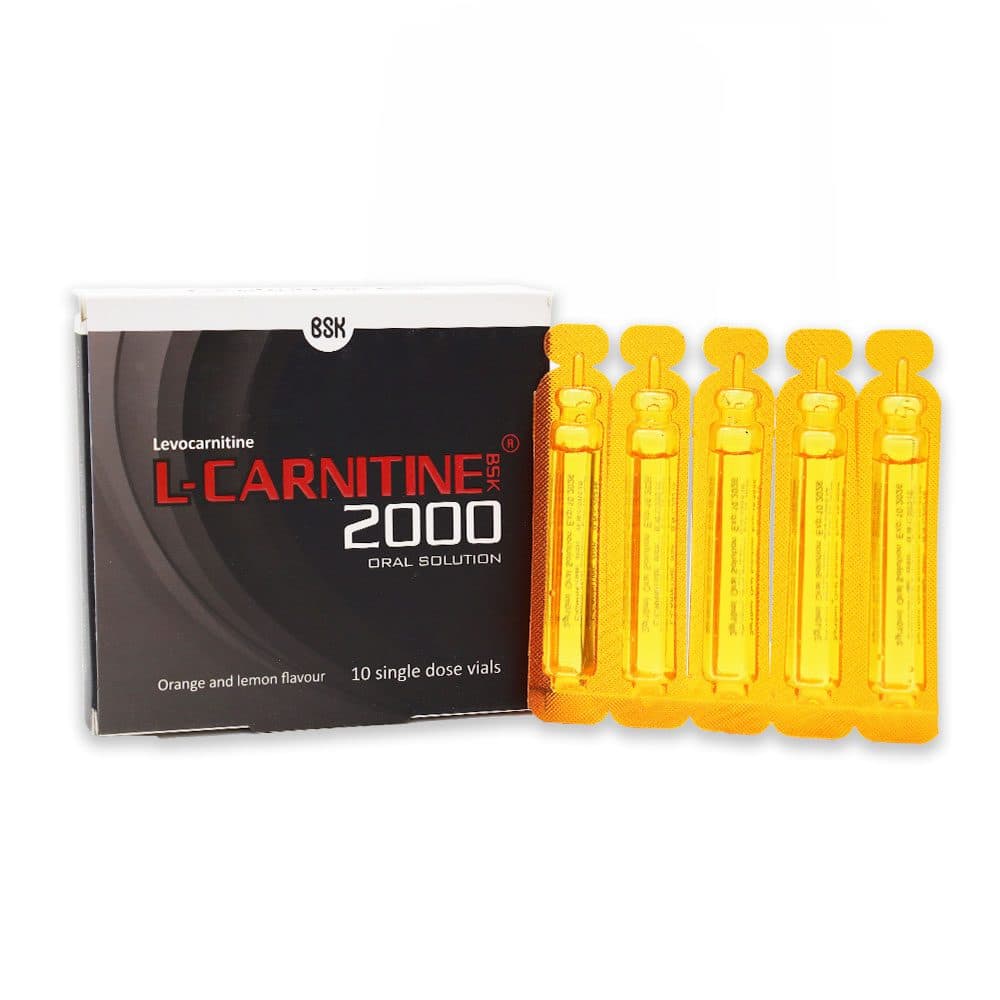 ویال خوراکی ال کارنیتین 2000 بی اس کی 10 عدد — تصویر ۳