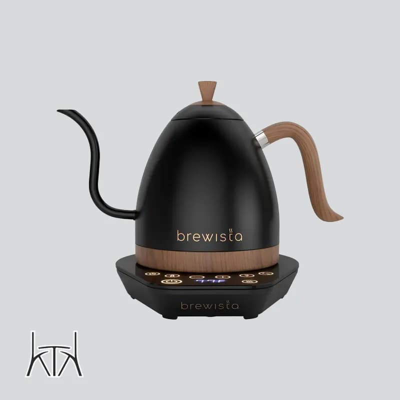 کتل برقی مشکی دسته چوبی بروییستا مدل Artisan 600ml